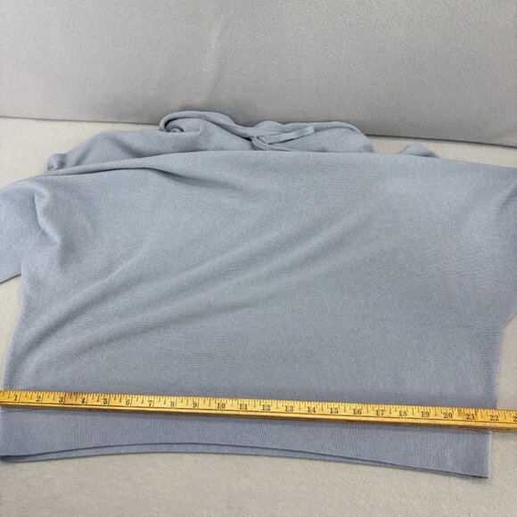 Pure‎ Jill J Jill Blue Organic Cotton Cashmere Cowl Neck Dolman Sleeve Large - Picture 10 of 10